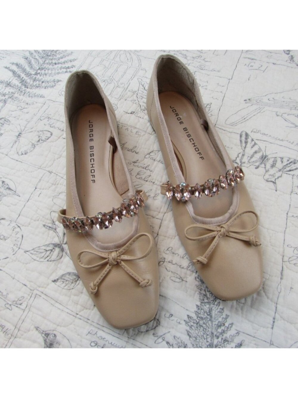 Perfect Brazil Jorge Bischoff Romanitc jewels leather ballet flats coquette 6